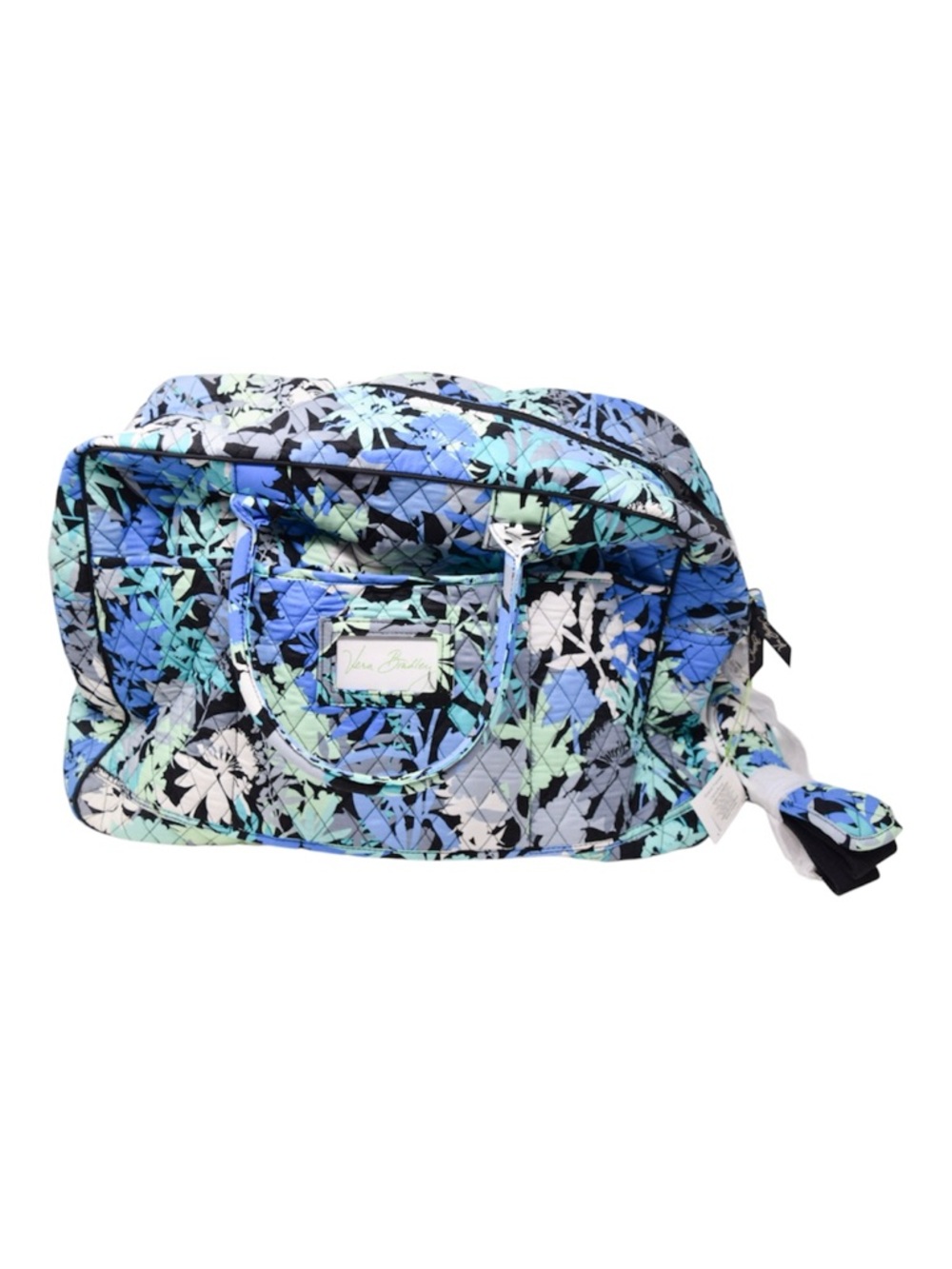 Vera Bradley Grand Traveler Camofloral Bag in Blue Teal Floral Print